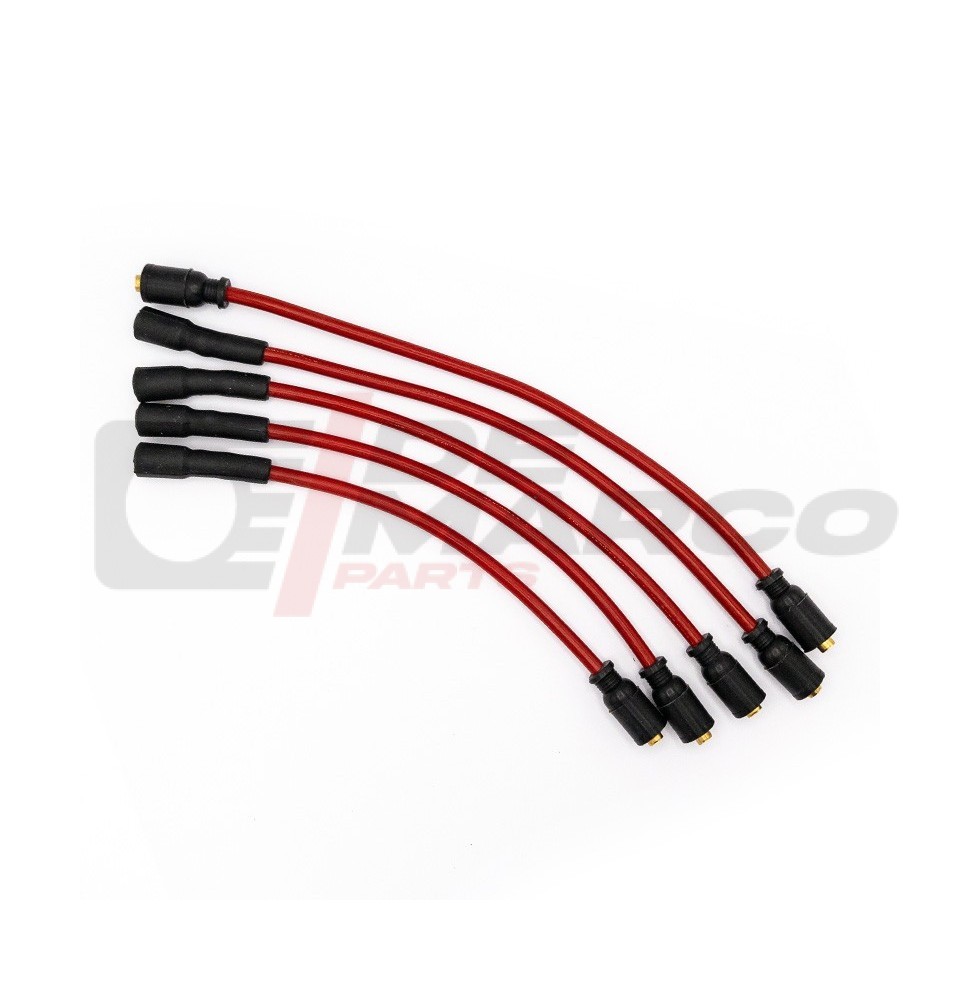 Juego de cables de encendido de silicona roja