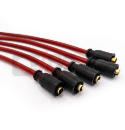 Juego de cables de encendido de silicona roja