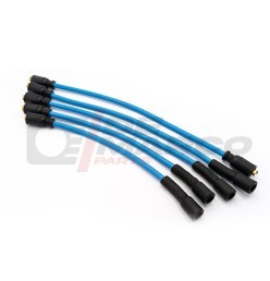 Juego de cables de bujía de silicona azul