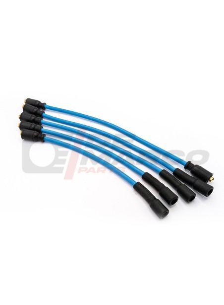Juego de cables de bujía de silicona azul