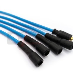 Juego de cables de bujía de silicona azul