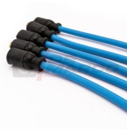 Juego de cables de bujía de silicona azul