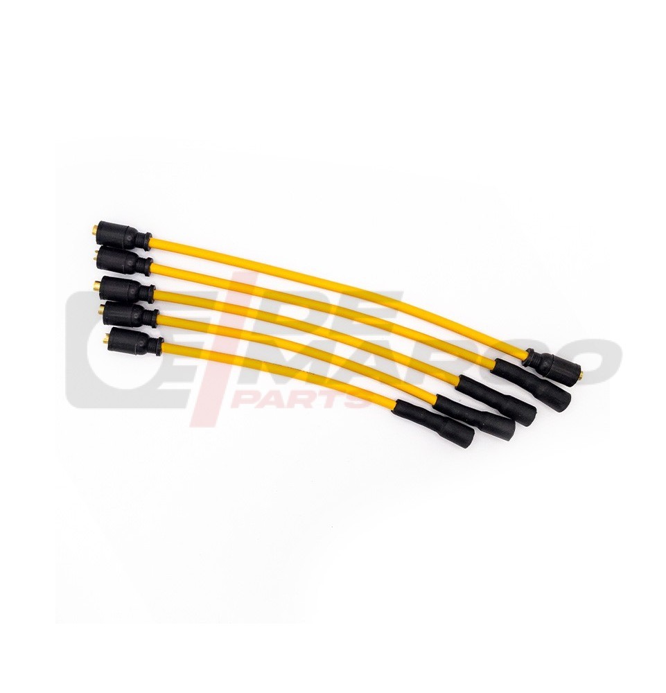 Juego de cables de encendido de silicona amarilla