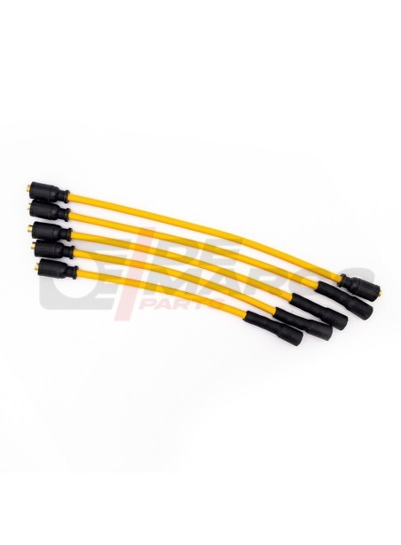 Juego de cables de encendido de silicona amarilla