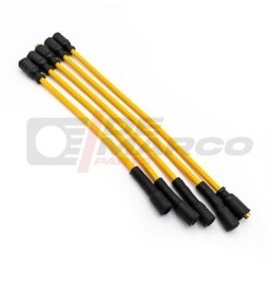 Juego de cables de encendido de silicona amarilla