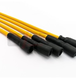 Juego de cables de encendido de silicona amarilla