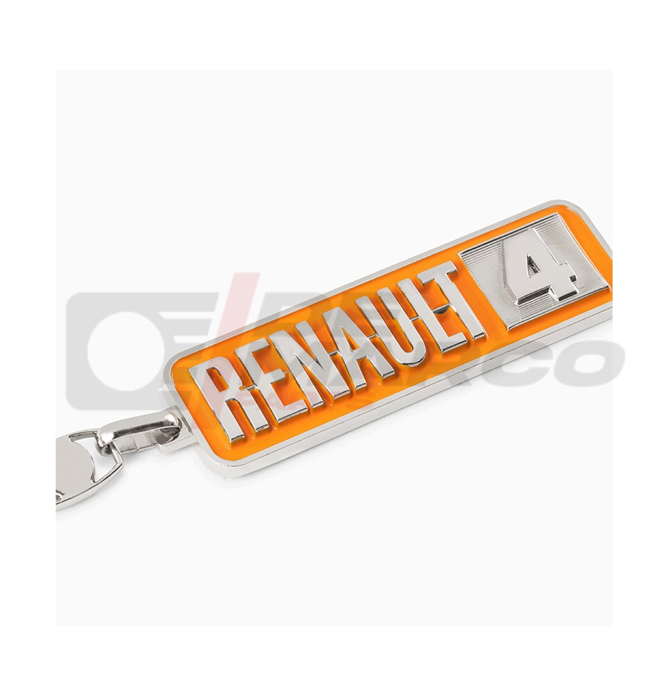 Llavero metálico naranja Renault 4L