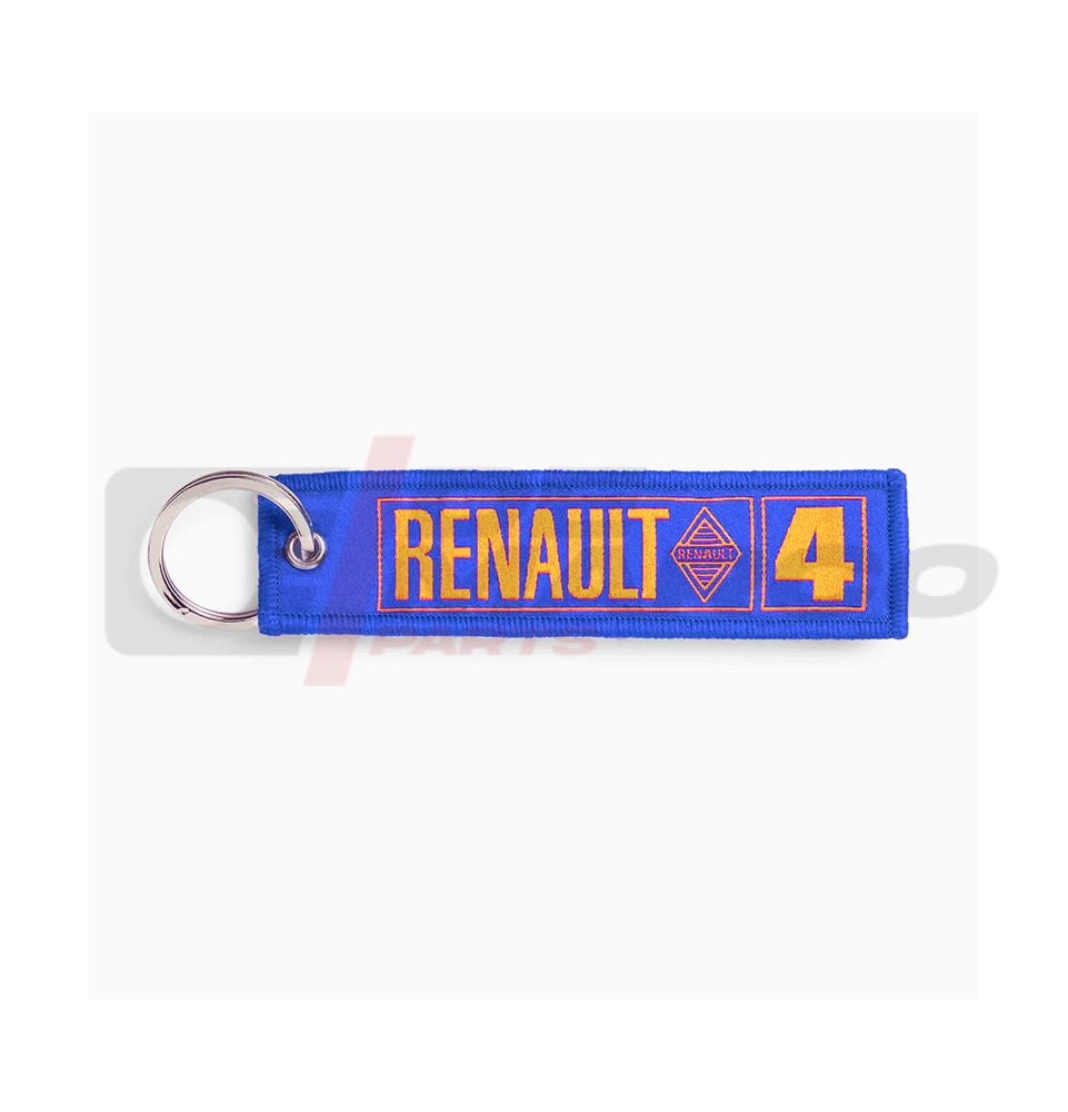 Renault 4L Blue Cotton Fabric Keychain De Marco Parts