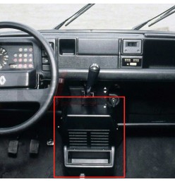 Consola de radio para coche Renault 4 R4 en plástico negro ensamblada