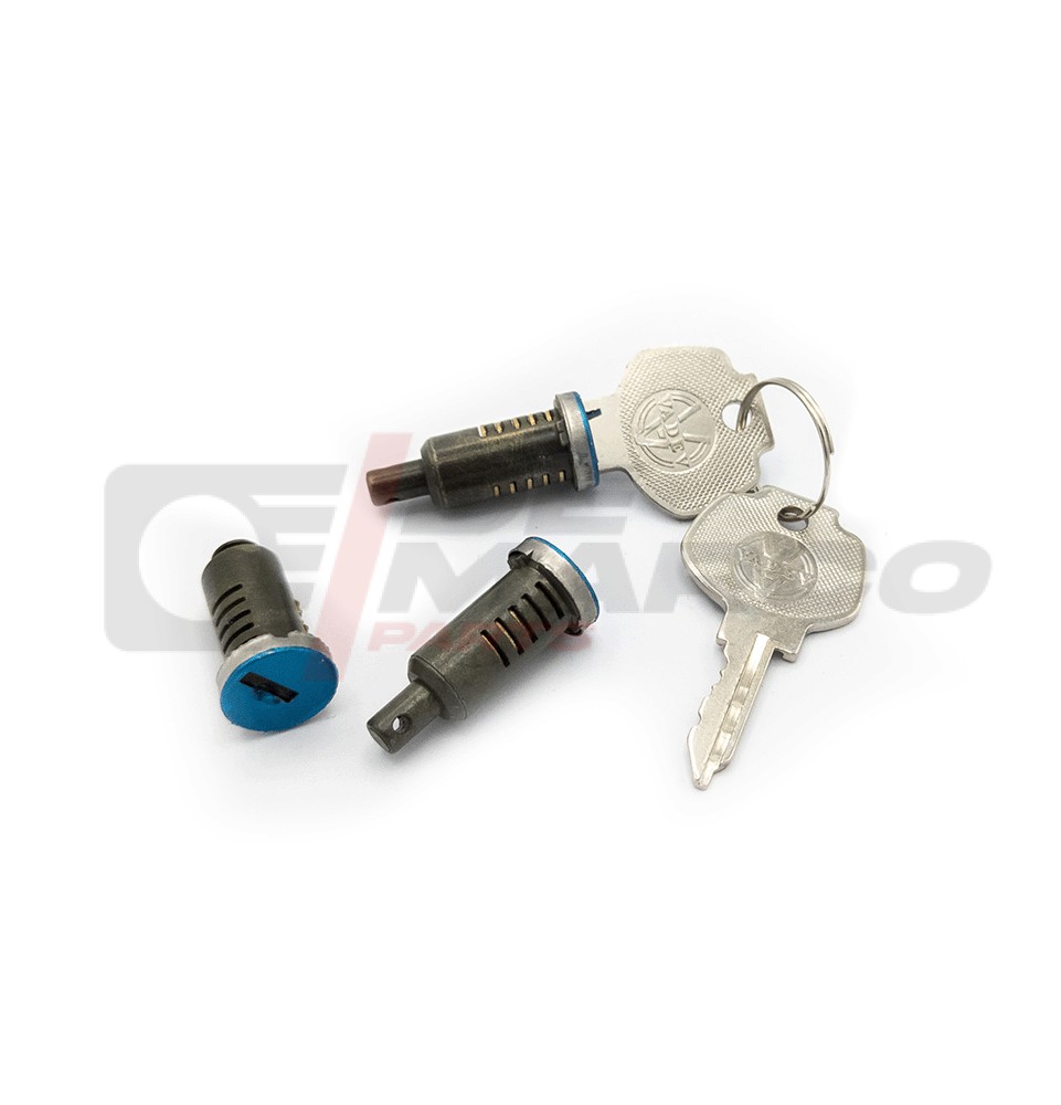 Kit completo de 3 cilindros de cerradura para puertas y portón trasero Renault 4