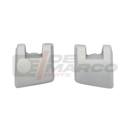 Par de bisagras de portón trasero de Renault 4 en metal, pintadas de blanco