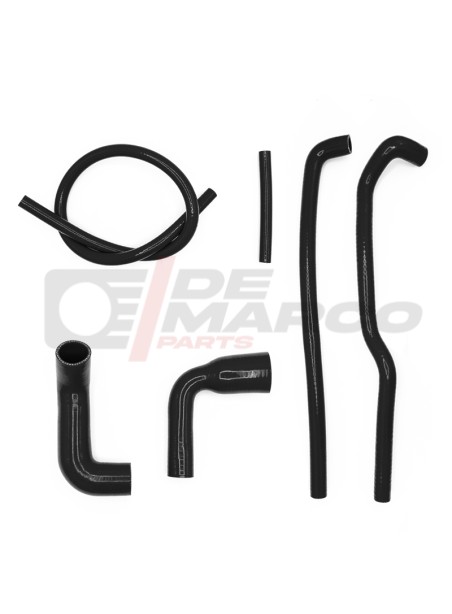 Black silicone cooling hose kit for Renault 4 845cc