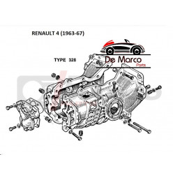 Transmission mount Renault 4 from 1961 to 1967