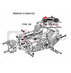 Juego de juntas de caja de cambios Renault 4 (tipo 313 - 328)