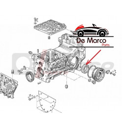 Retenes del eje de entrada de la caja de cambios Renault 4